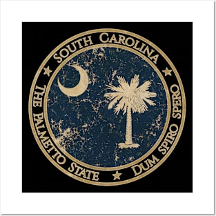 Vintage South Carolina USA United States of America American State Flag Posters and Art